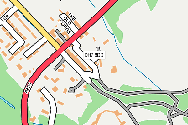 DH7 8DD map - OS OpenMap – Local (Ordnance Survey)