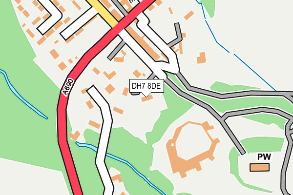 DH7 8DE map - OS OpenMap – Local (Ordnance Survey)