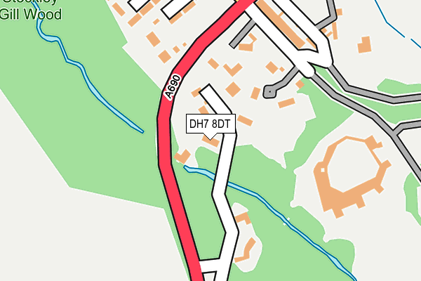 DH7 8DT map - OS OpenMap – Local (Ordnance Survey)