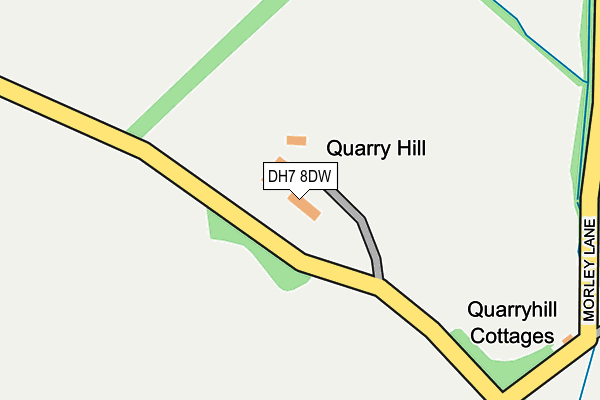 DH7 8DW map - OS OpenMap – Local (Ordnance Survey)
