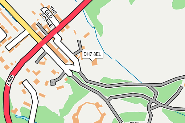 DH7 8EL map - OS OpenMap – Local (Ordnance Survey)