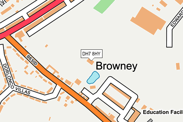 DH7 8HY map - OS OpenMap – Local (Ordnance Survey)