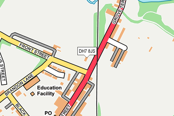 DH7 8JS map - OS OpenMap – Local (Ordnance Survey)