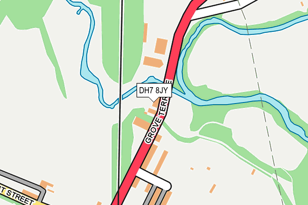 DH7 8JY map - OS OpenMap – Local (Ordnance Survey)