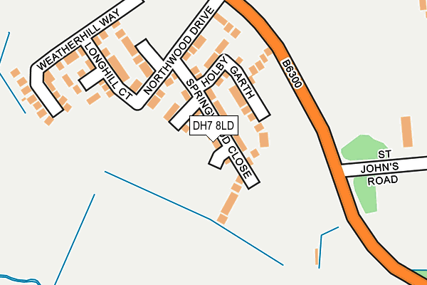 DH7 8LD map - OS OpenMap – Local (Ordnance Survey)