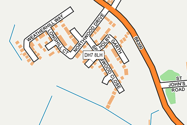 DH7 8LH map - OS OpenMap – Local (Ordnance Survey)