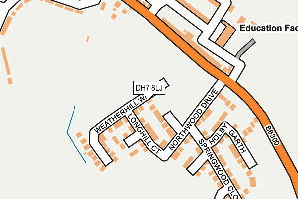 DH7 8LJ map - OS OpenMap – Local (Ordnance Survey)