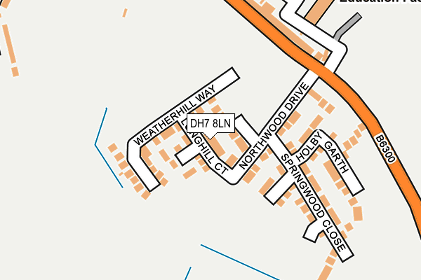 DH7 8LN map - OS OpenMap – Local (Ordnance Survey)