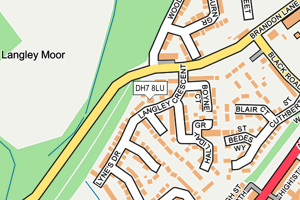 DH7 8LU map - OS OpenMap – Local (Ordnance Survey)