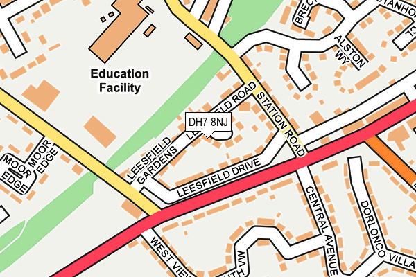 DH7 8NJ map - OS OpenMap – Local (Ordnance Survey)