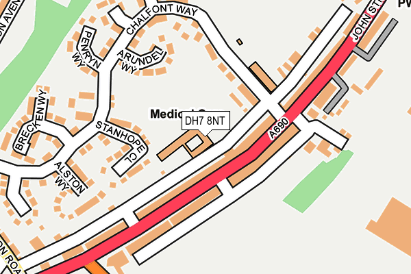 DH7 8NT map - OS OpenMap – Local (Ordnance Survey)