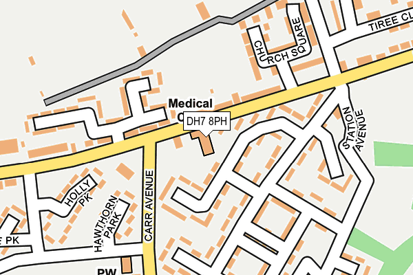 DH7 8PH map - OS OpenMap – Local (Ordnance Survey)
