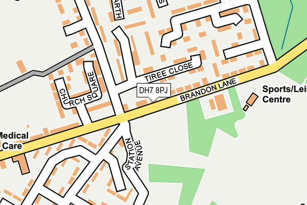 DH7 8PJ map - OS OpenMap – Local (Ordnance Survey)