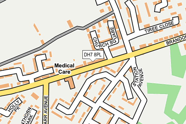 DH7 8PL map - OS OpenMap – Local (Ordnance Survey)