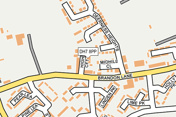 DH7 8PP map - OS OpenMap – Local (Ordnance Survey)