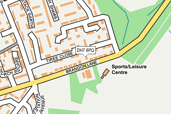 DH7 8PQ map - OS OpenMap – Local (Ordnance Survey)