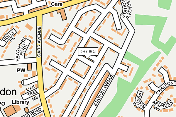 DH7 8QJ map - OS OpenMap – Local (Ordnance Survey)