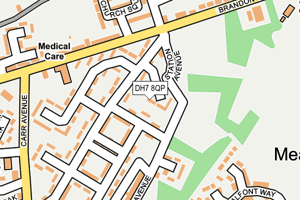 DH7 8QP map - OS OpenMap – Local (Ordnance Survey)