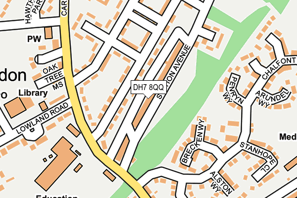 DH7 8QQ map - OS OpenMap – Local (Ordnance Survey)