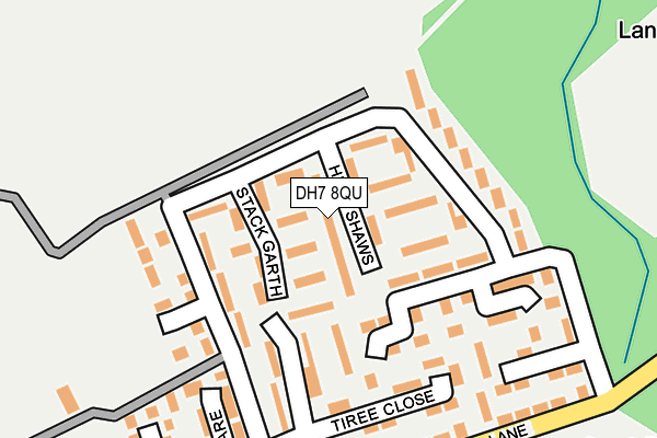 DH7 8QU map - OS OpenMap – Local (Ordnance Survey)