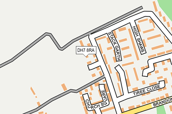 DH7 8RA map - OS OpenMap – Local (Ordnance Survey)