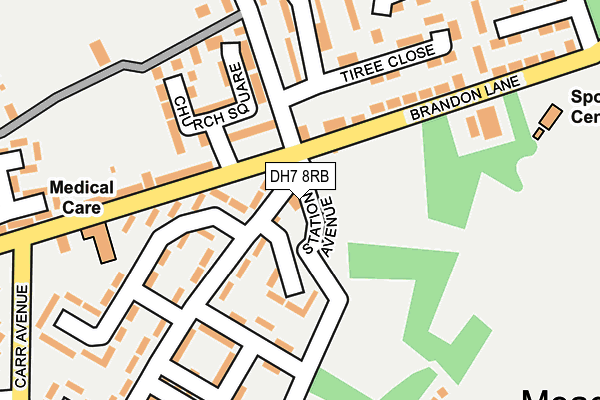 DH7 8RB map - OS OpenMap – Local (Ordnance Survey)