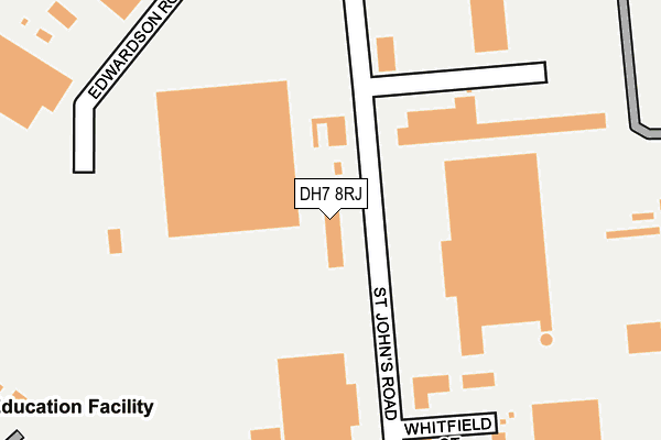 DH7 8RJ map - OS OpenMap – Local (Ordnance Survey)