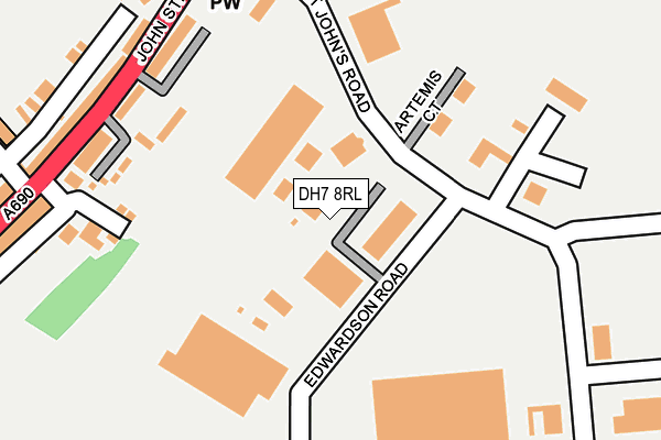 DH7 8RL map - OS OpenMap – Local (Ordnance Survey)