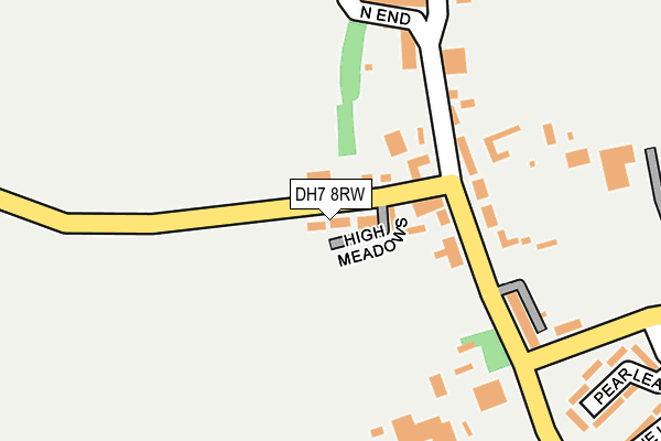 DH7 8RW map - OS OpenMap – Local (Ordnance Survey)