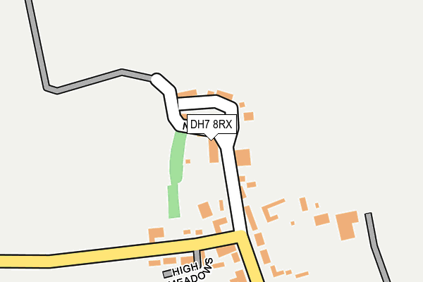 DH7 8RX map - OS OpenMap – Local (Ordnance Survey)