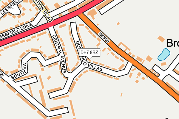 DH7 8RZ map - OS OpenMap – Local (Ordnance Survey)