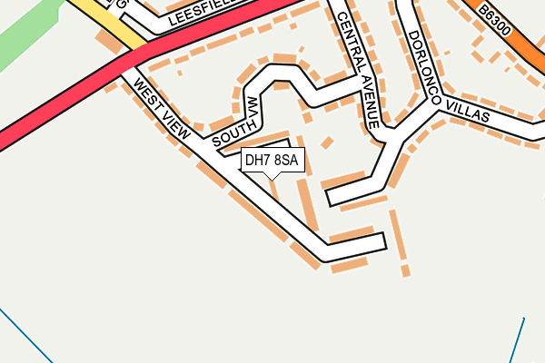 DH7 8SA map - OS OpenMap – Local (Ordnance Survey)