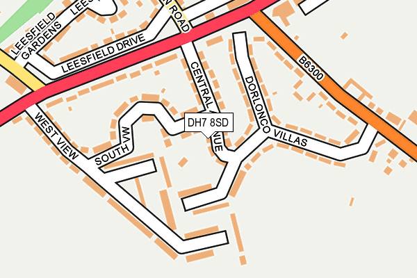 DH7 8SD map - OS OpenMap – Local (Ordnance Survey)