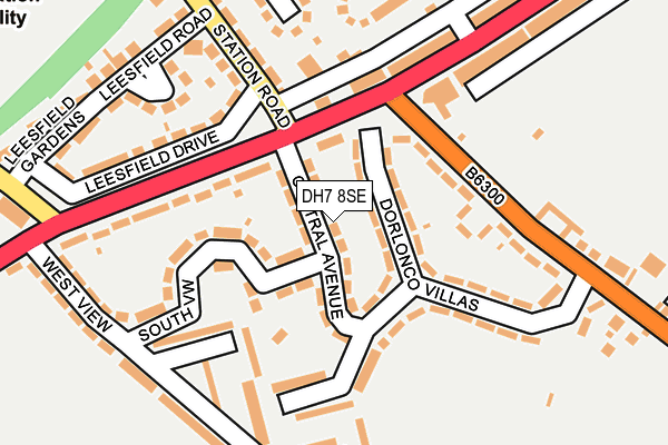 DH7 8SE map - OS OpenMap – Local (Ordnance Survey)