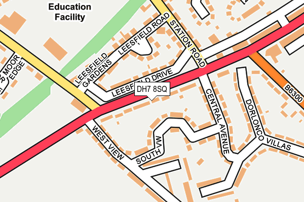 DH7 8SQ map - OS OpenMap – Local (Ordnance Survey)