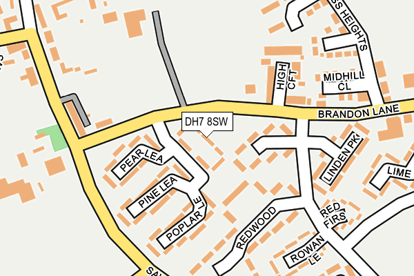 DH7 8SW map - OS OpenMap – Local (Ordnance Survey)