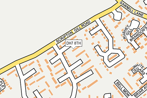 DH7 8TH map - OS OpenMap – Local (Ordnance Survey)