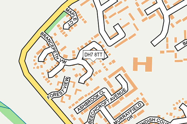 DH7 8TT map - OS OpenMap – Local (Ordnance Survey)