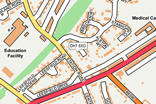 DH7 8XG map - OS OpenMap – Local (Ordnance Survey)