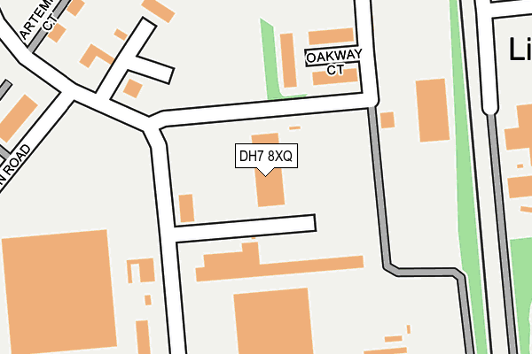 DH7 8XQ map - OS OpenMap – Local (Ordnance Survey)