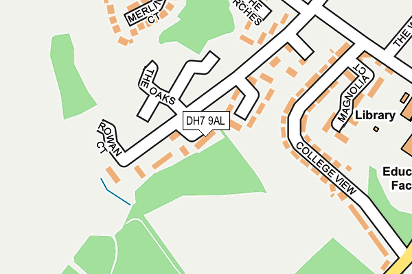 DH7 9AL map - OS OpenMap – Local (Ordnance Survey)