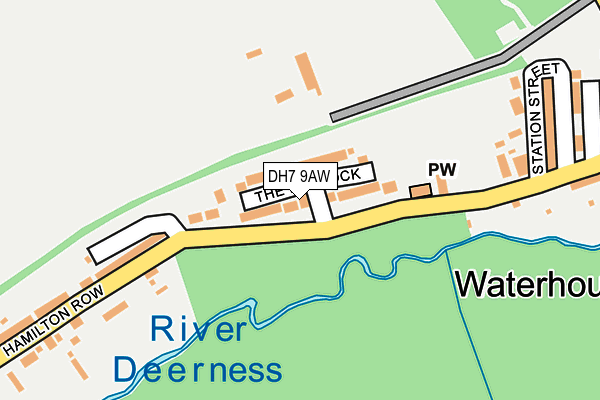 DH7 9AW map - OS OpenMap – Local (Ordnance Survey)