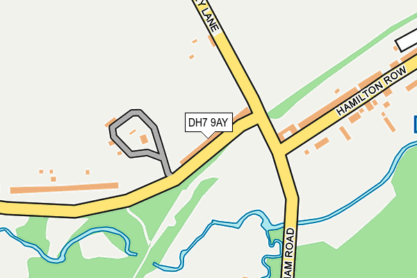 DH7 9AY map - OS OpenMap – Local (Ordnance Survey)