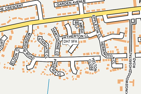 DH7 9FA map - OS OpenMap – Local (Ordnance Survey)