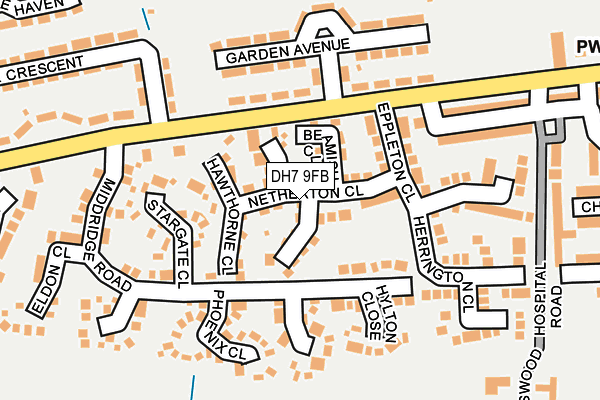 DH7 9FB map - OS OpenMap – Local (Ordnance Survey)