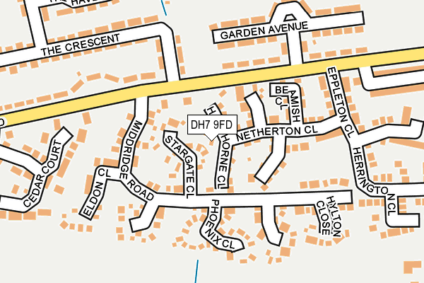 DH7 9FD map - OS OpenMap – Local (Ordnance Survey)