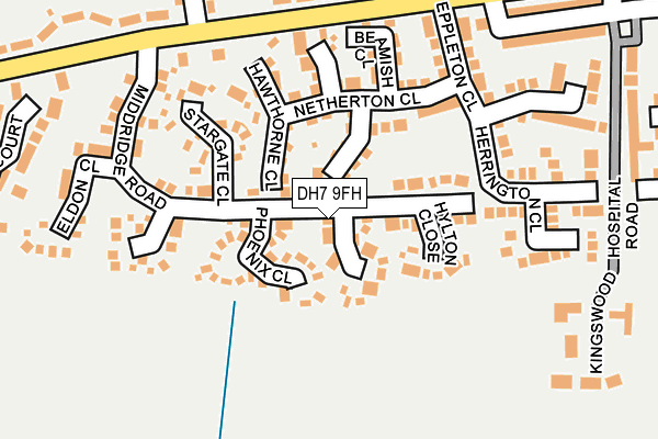 DH7 9FH map - OS OpenMap – Local (Ordnance Survey)
