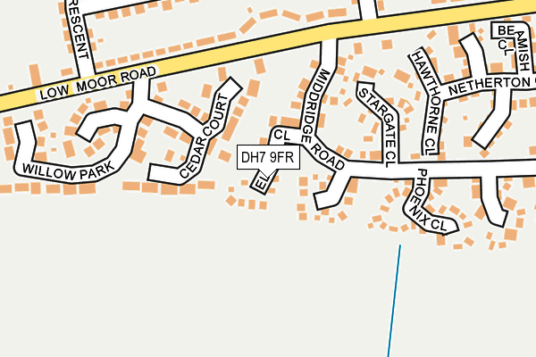 DH7 9FR map - OS OpenMap – Local (Ordnance Survey)