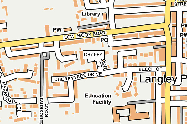 DH7 9FY map - OS OpenMap – Local (Ordnance Survey)