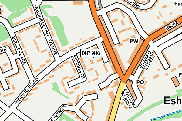 DH7 9HG map - OS OpenMap – Local (Ordnance Survey)